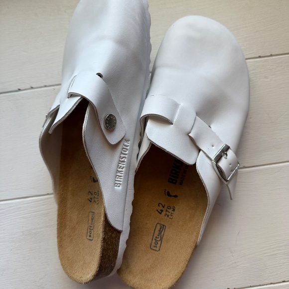 Birkenstock Boston Clogs White 42 Soft Footbed - Picture 10 of 15
